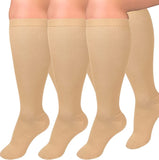 FMF 3 Pack Nude Plus Size Green Gradient Compression Socks(20-30mmHg)