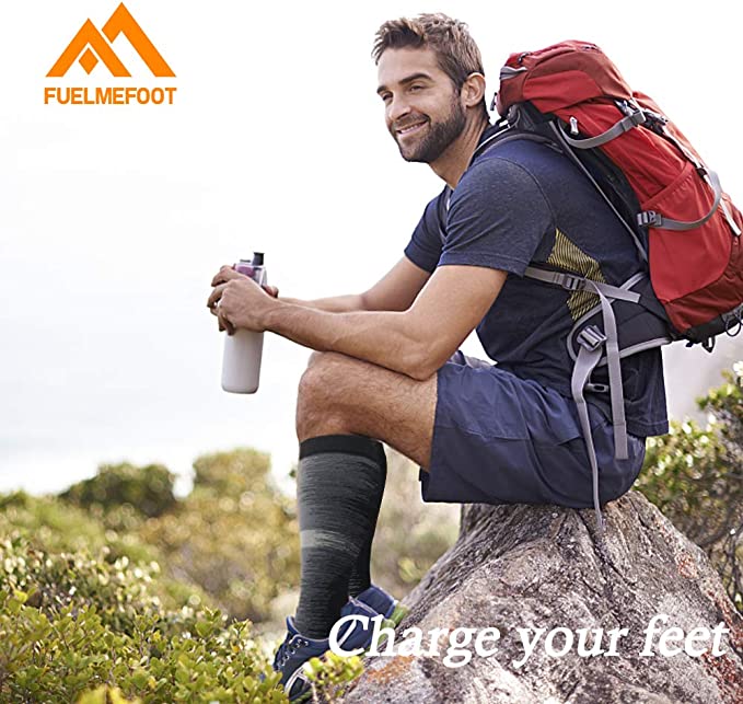 Fuelmefoot 3 Pairs Knee High Gradient Compression Socks (20-30mmHg)