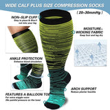 FMF Gradient Big Calf Compression Socks for Man and Woman (20-30 mmHG）