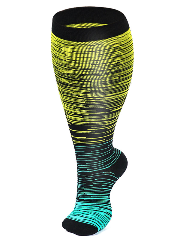 FMF Gradient Big Calf Compression Socks for Man and Woman (20-30 mmHG）