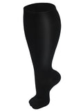 FMF Black Big Calf Compression Socks for Man and Woman (15-20 mmHG)