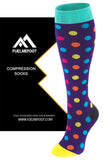 FMF color polka dot compression stockings (20-30mmHg)