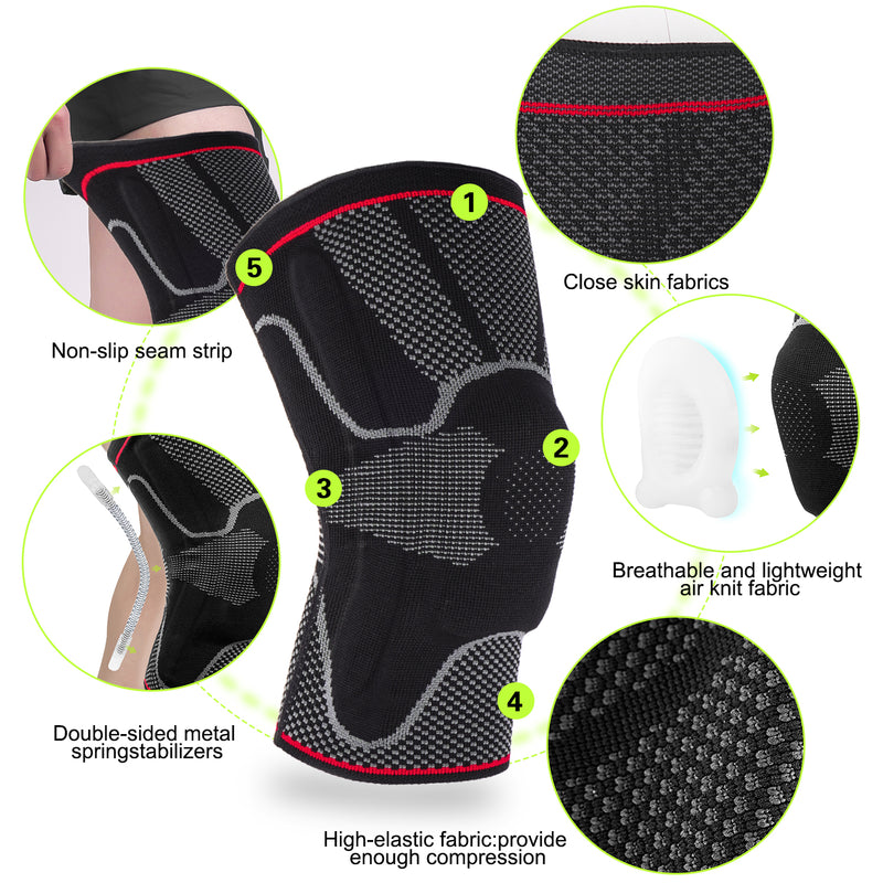 FMF Black Patella Gel Pads Knee Brace