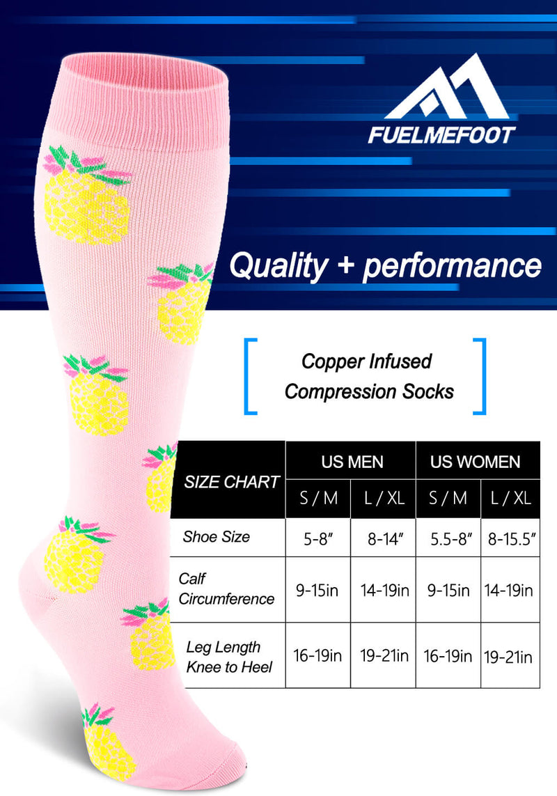 FMF Sweet Pineapple Compression Socks (20-30mmHg)