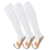 Fuelmefoot 3 Pairs Knee High Compression Socks Women & Men (15-20mmHg)
