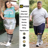 FMF Grey Big Calf Compression Socks for Man and Woman (20-30 mmHG）