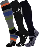 Fuelmefoot 3 Pairs Cool Knee High Compression Socks (15-20mmHg)