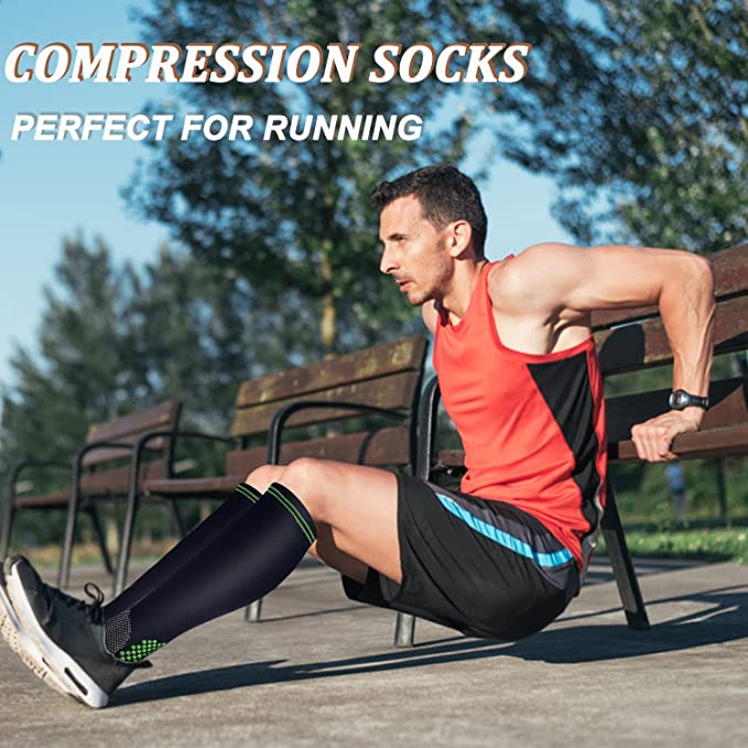 Fuelmefoot 3 Pairs Pattern Knee High Compression Socks (15-20mmHg)