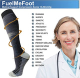 Fuelmefoot 3 Pairs Knee High Gradient Compression Socks (20-30mmHg)