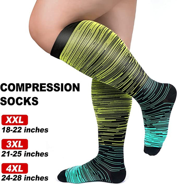 FMF Grey Big Calf Compression Socks for Man and Woman (20-30 mmHG ...